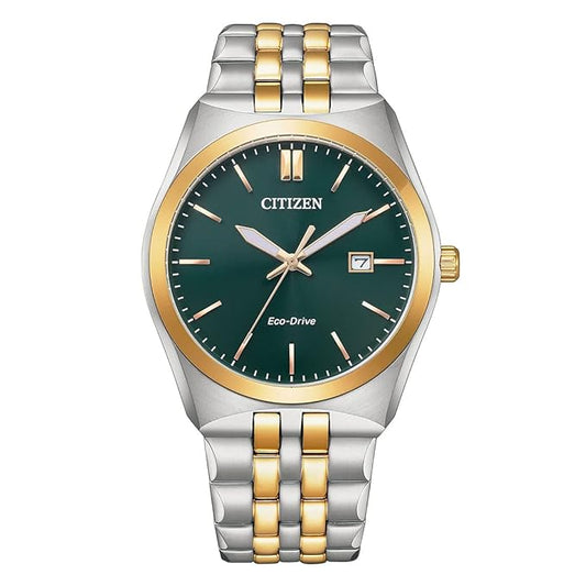 Citizen Quartz Green Dial Analog Men Watch BM7339-89X