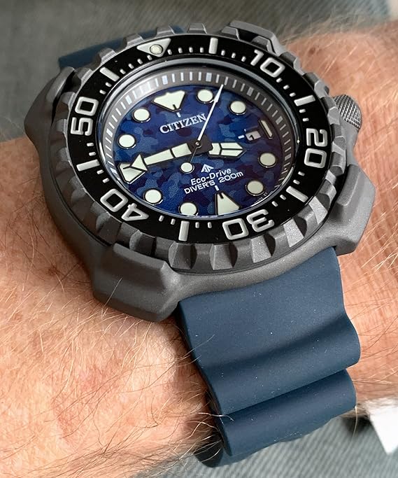 Citizen Eco-Drive Blue Dial Analog Polyurethane Men Watch - BN0227-09L