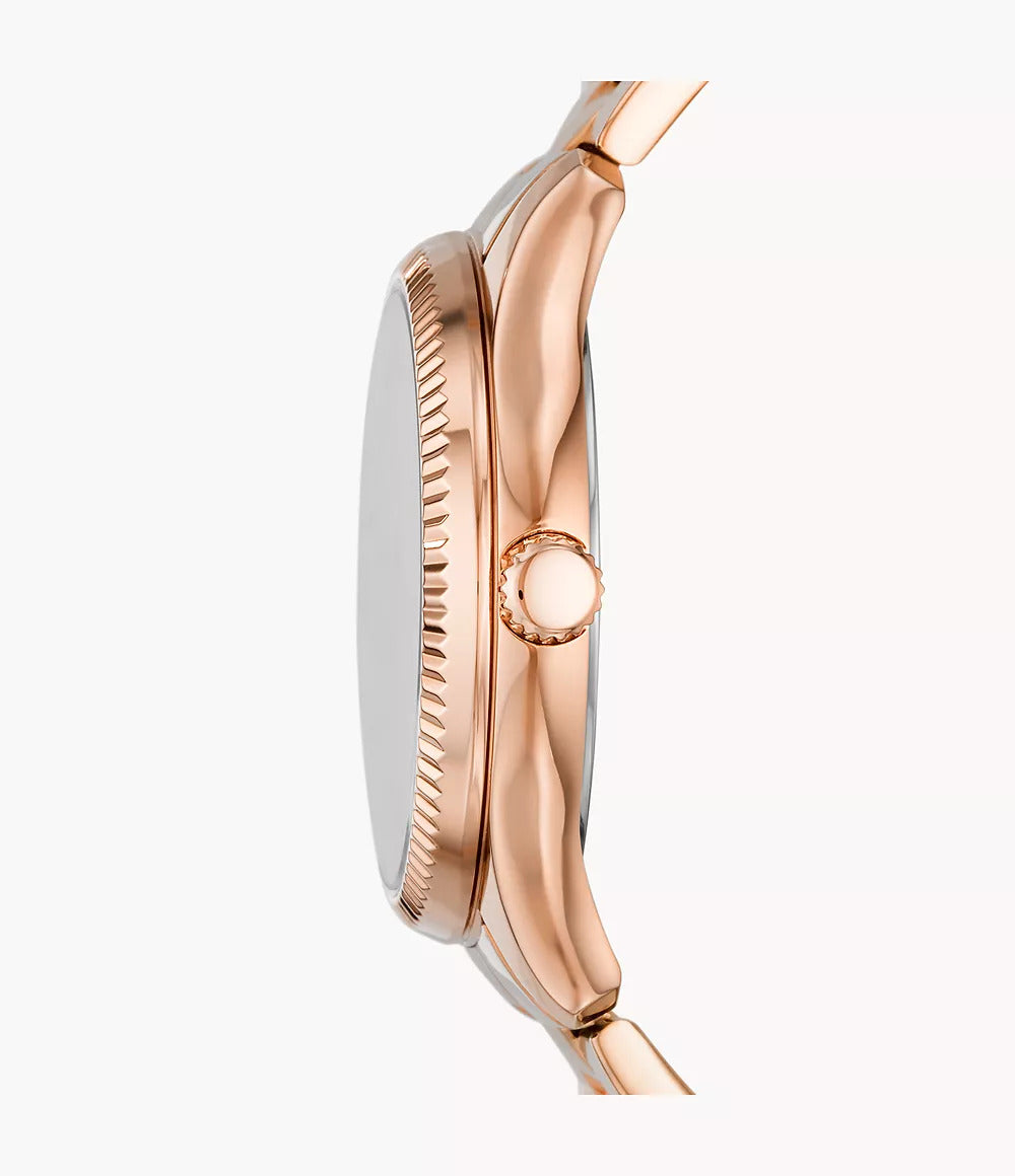 BQ3691 Fossil | Rye Multifunction Rose Gold-Tone Stainless Steel Watch