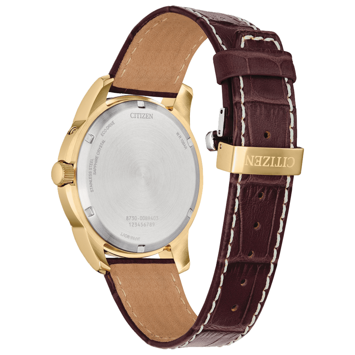 Citizen Eco-Drive Calendrier Moonphase Champagne Dial Men's Watch - BU0082-06P