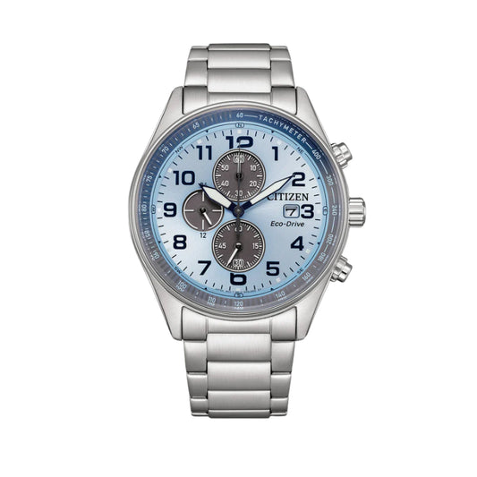 Citizen Eco-Drive  Light Blue Dial Chronograph Men's Watch - CA0770-72M