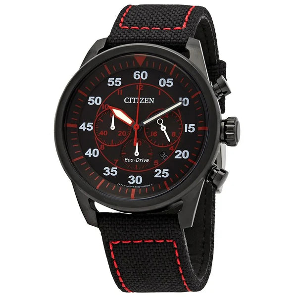 Citizen Eco-Drive Black Dial Chronograph Men's Watch - CA4215-12E