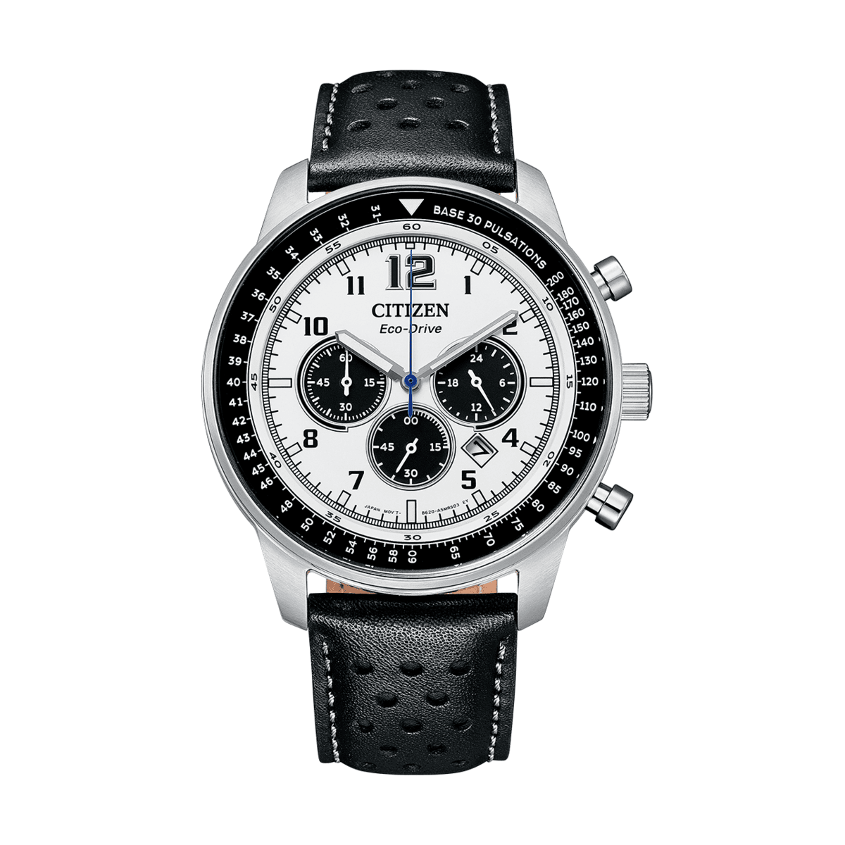 Citizen Eco-Drive Panda Chronograph White Dial Men's Watch