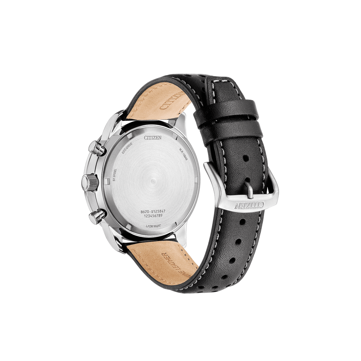 Citizen Eco-Drive Panda Chronograph White Dial Men's Watch - CA4500-32A