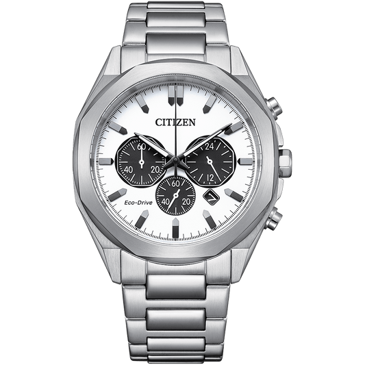 Citizen Eco-Drive White Dial With Stainless Steel Men Watch - CA4590-81A