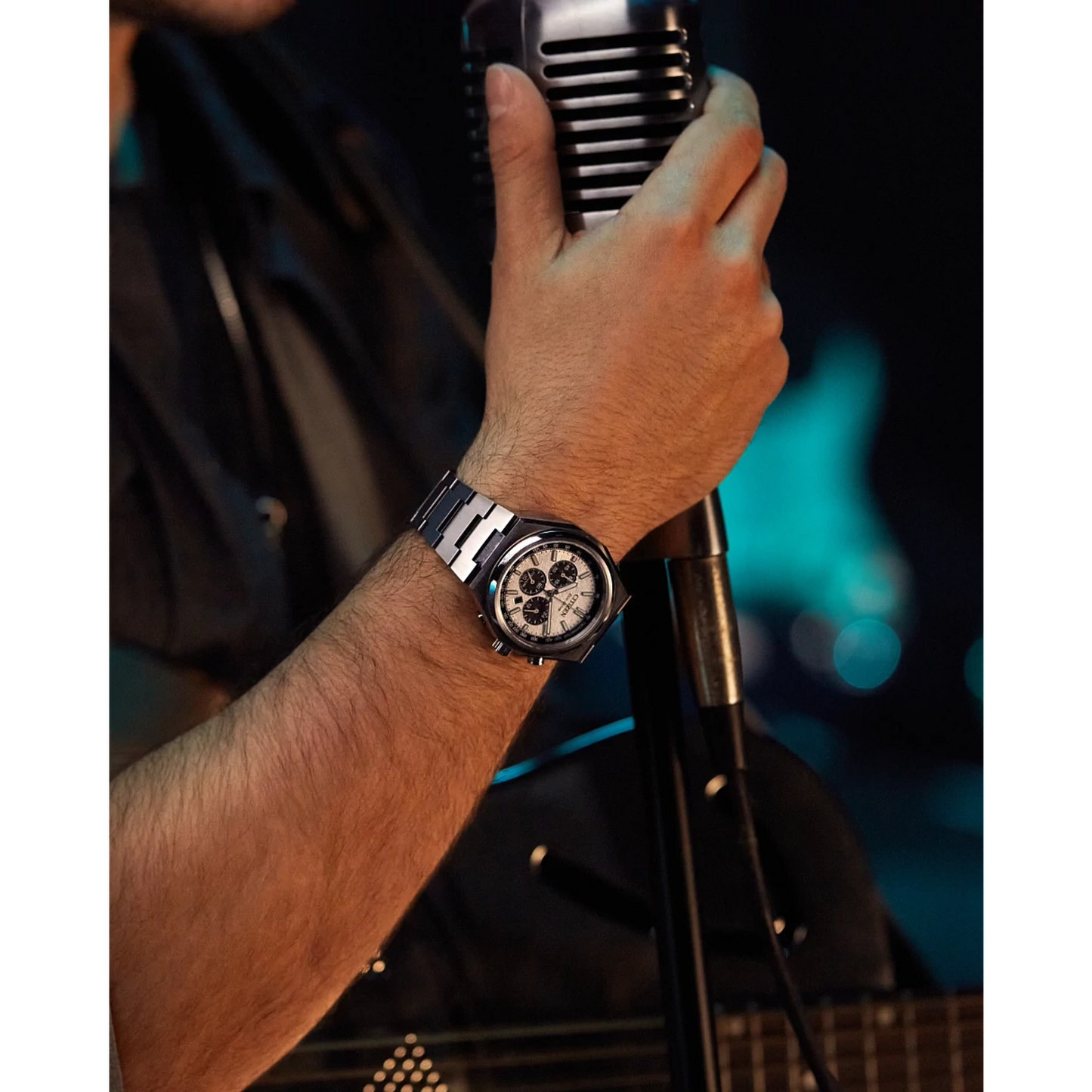 Citizen Silver Tone Panda Dial Zenshin Chrono Men's Watch - CA4610-85A