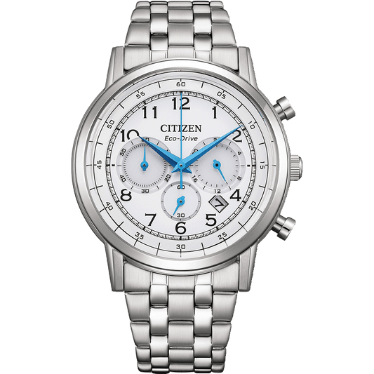 Citizen Eco drive White Dial Chronograph Men Watch - CA4630-53A