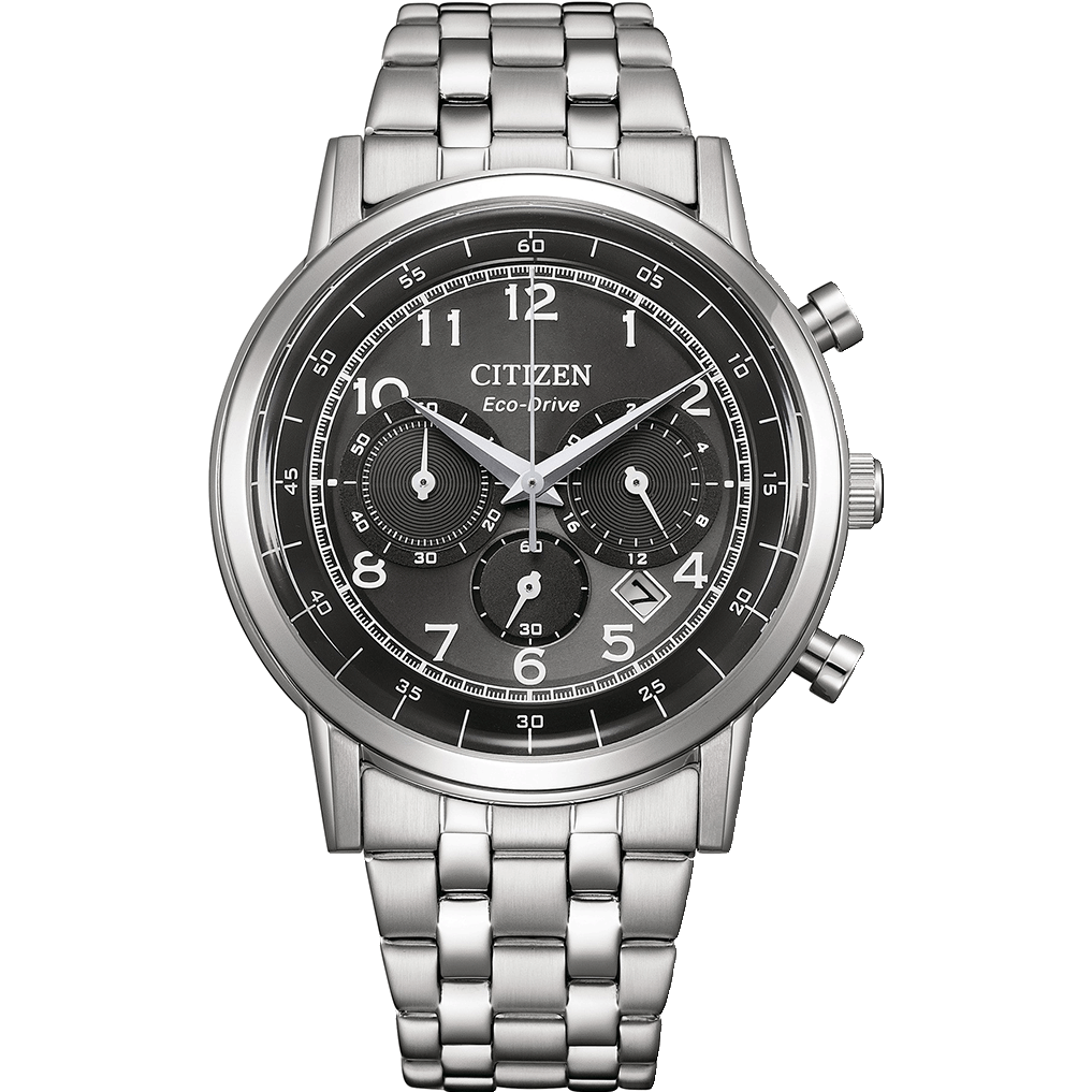 Citizen Eco drive Black Dial Chronograph Men Watch - CA4630-53E