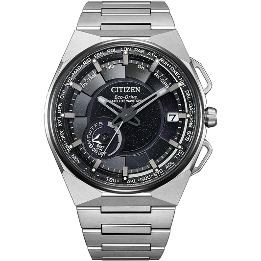 Citizen Eco Drive Satellite Wave X Black Dial Men Watch - CC3097-52E