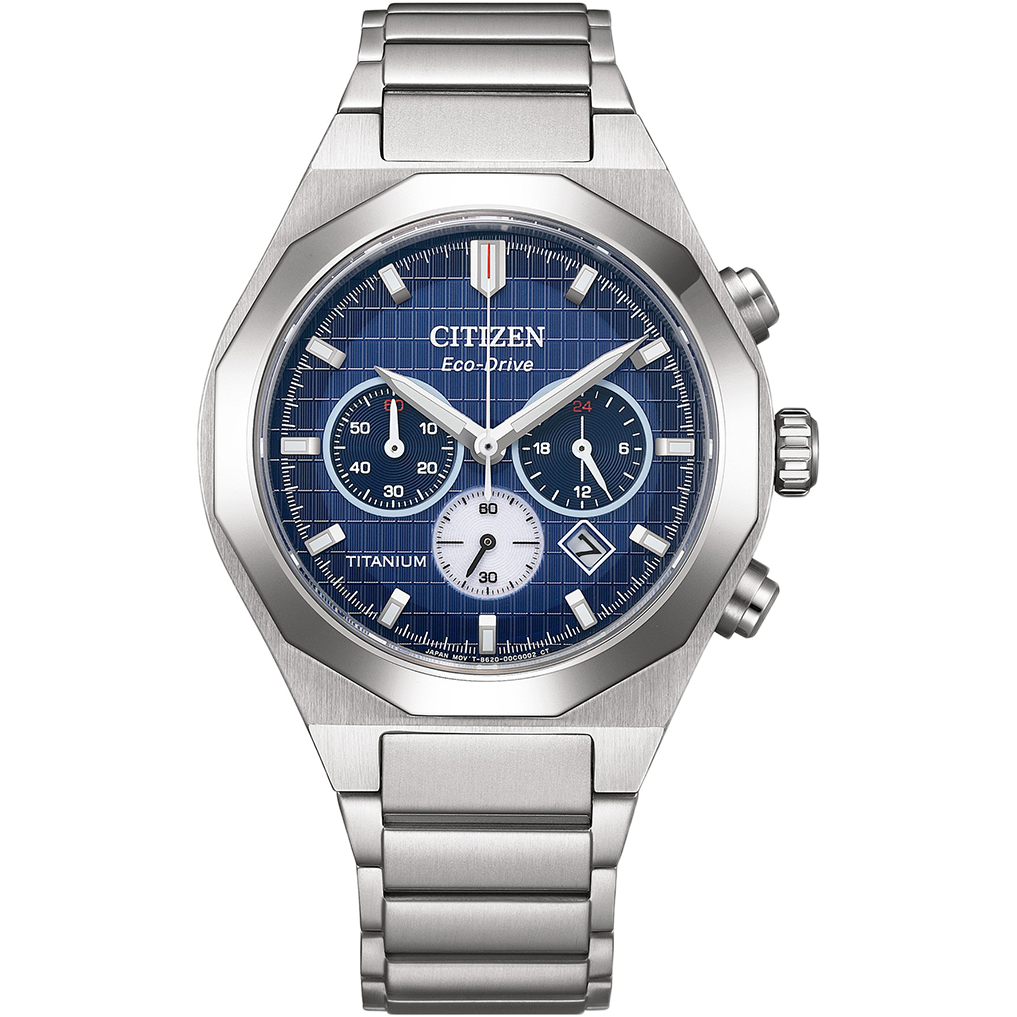 Citizen Blue Zenshin chronograph 60 Three-hand Men's Watch - CA4691-59L