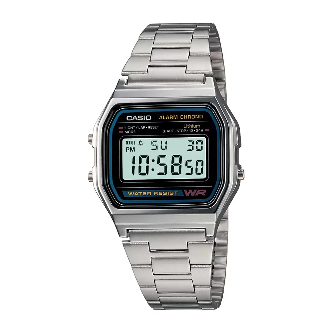 Casio VINTAGE COLLECTION A-158WA-1Q - D011 Silver Digital Watch Unisex