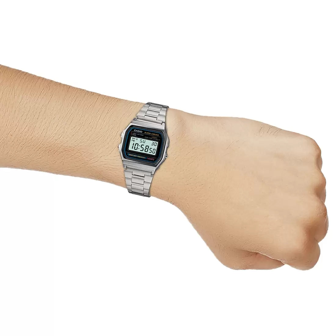 Casio VINTAGE COLLECTION A-158WA-1Q - D011 Silver Digital Watch Unisex