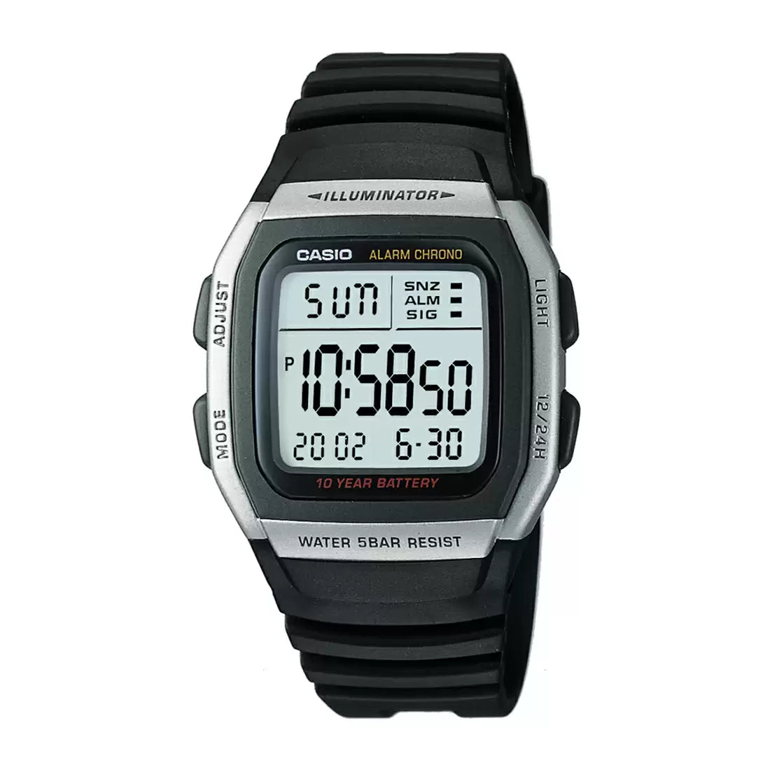 Casio D031 YOUTH W-96H-1AVDF Black Digital Unisex Watch