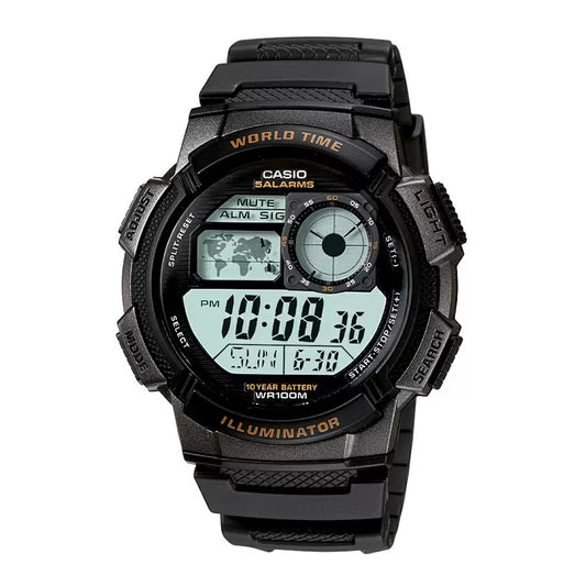 Casio YOUTH AE-1000W-1AVDF - D080 Black Digital - Unisex Watch