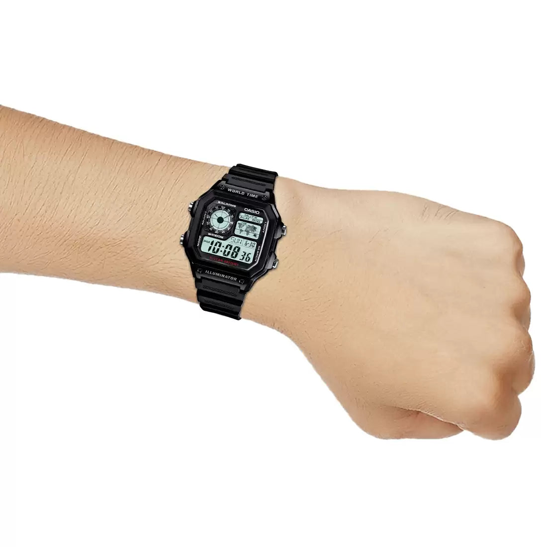 Casio D097 YOUTH AE-1200WH-1AVDF Black Digital Unisex Watch