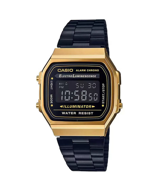 Casio VINTAGE COLLECTION A168WEGB-1BDF - D148 Black Digital - Unisex Watch