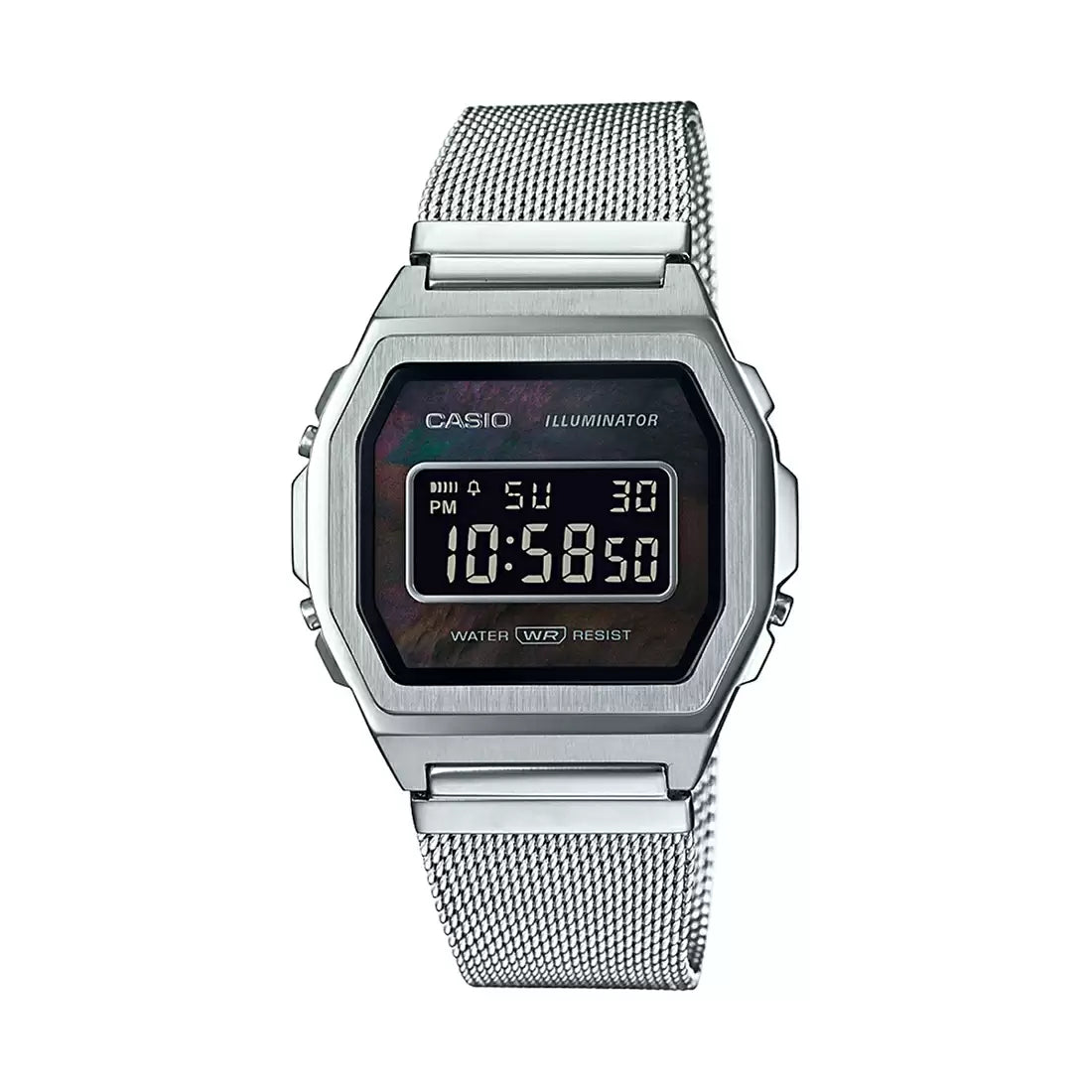 Casio D194 VINTAGE COLLECTION A1000M-1BEF Silver Digital Watch