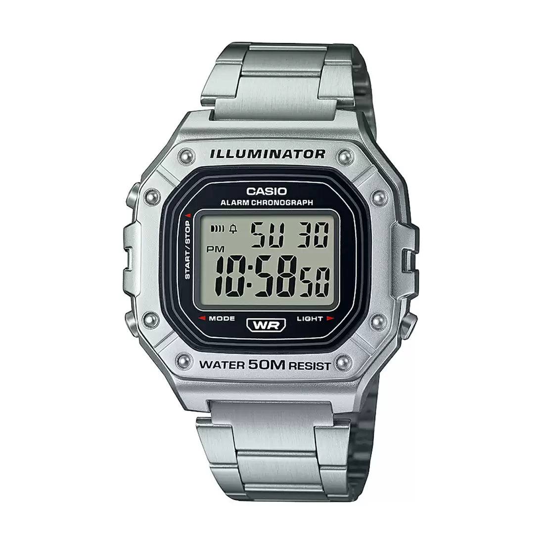 Casio YOUTH W-218HD-1AVDF - D227 Silver Digital - Unisex Watch