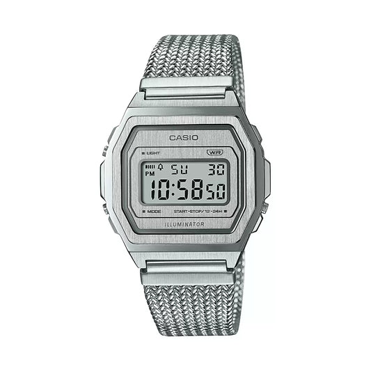Casio VINTAGE COLLECTION A1000MA-7DF - D278 Silver European Vintage Unisex Watch