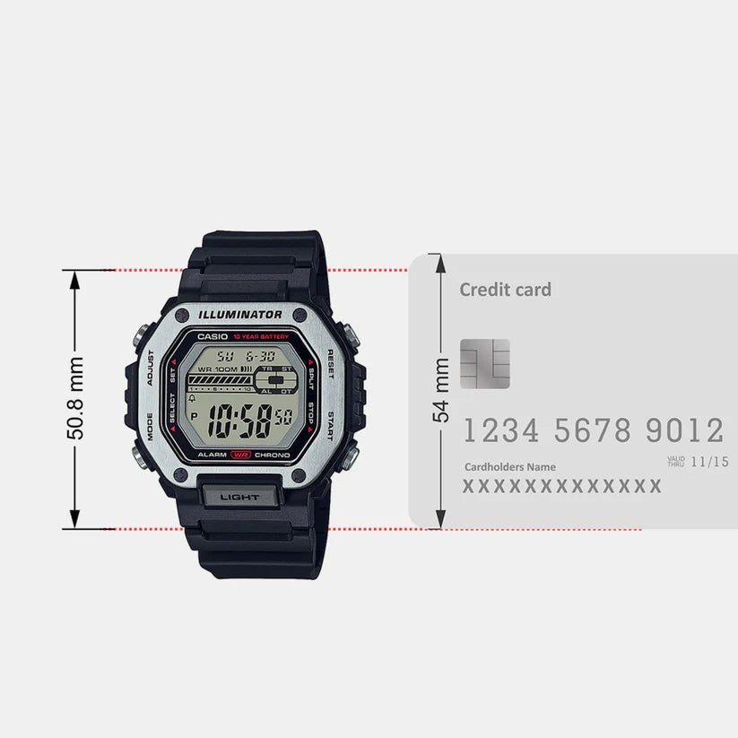 Casio YOUTH MWD-110H-1AVDF - D300 Black Digital Unisex Watch