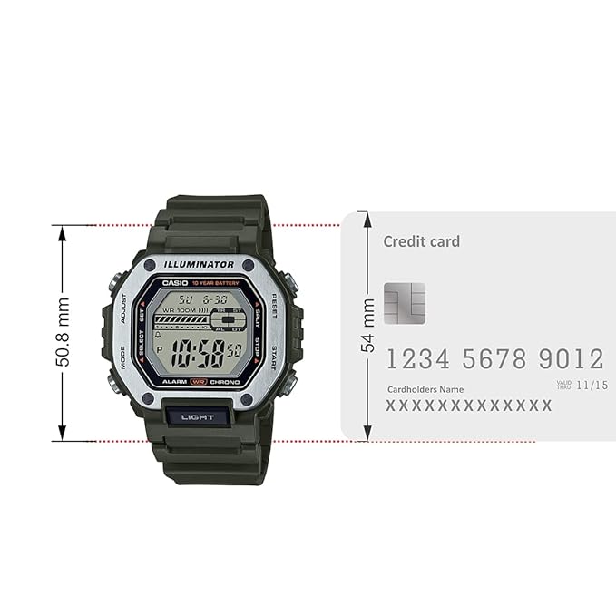 Casio YOUTH MWD-110H-3AVDF - D301 Green Digital Unisex Watch