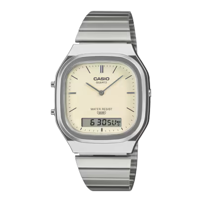 Casio Vintage AQ-240E-7A2 Off White Dial Analog Digital with Dual Time D431