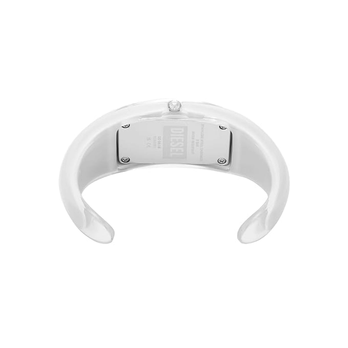 White ceramic watch on a white background