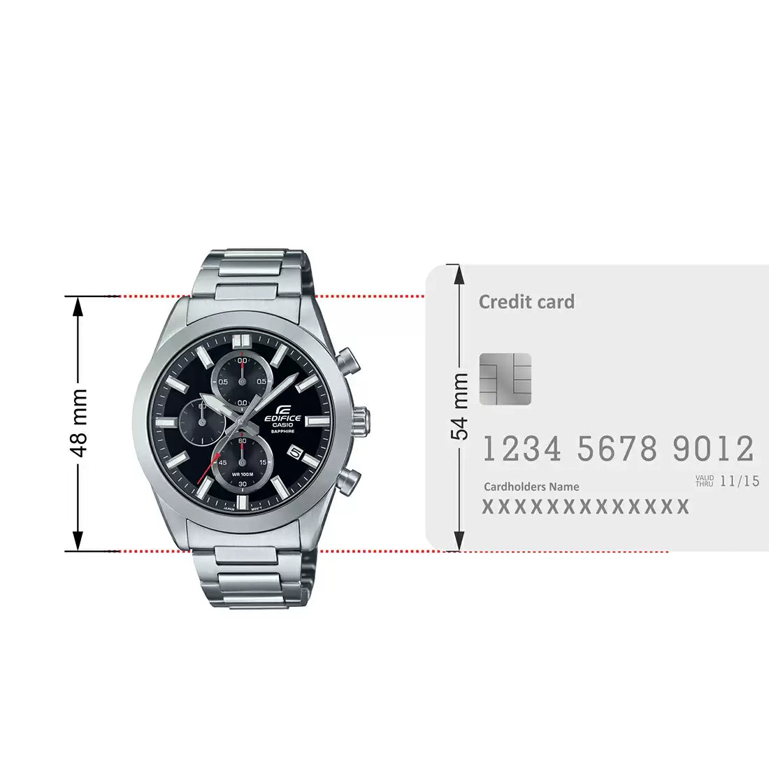 ED580 | CASIO Edifice Silver Chronograph Men's Watch
