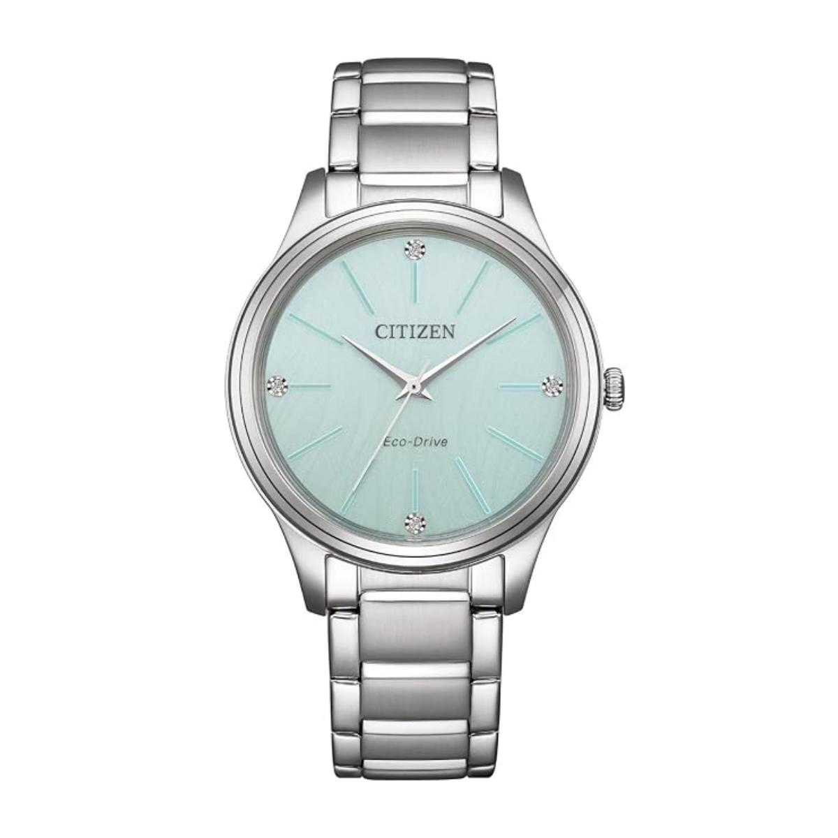 CITIZEN Eco-Drive Solar Blue Dial Analog Women's Watch EM1220-58Y
