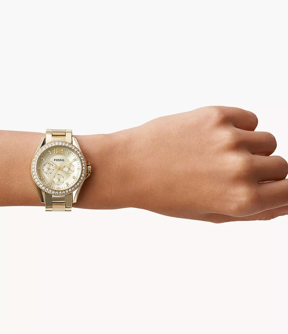 ES3203 | FOSSIL Women Riley Round Yellow Watches