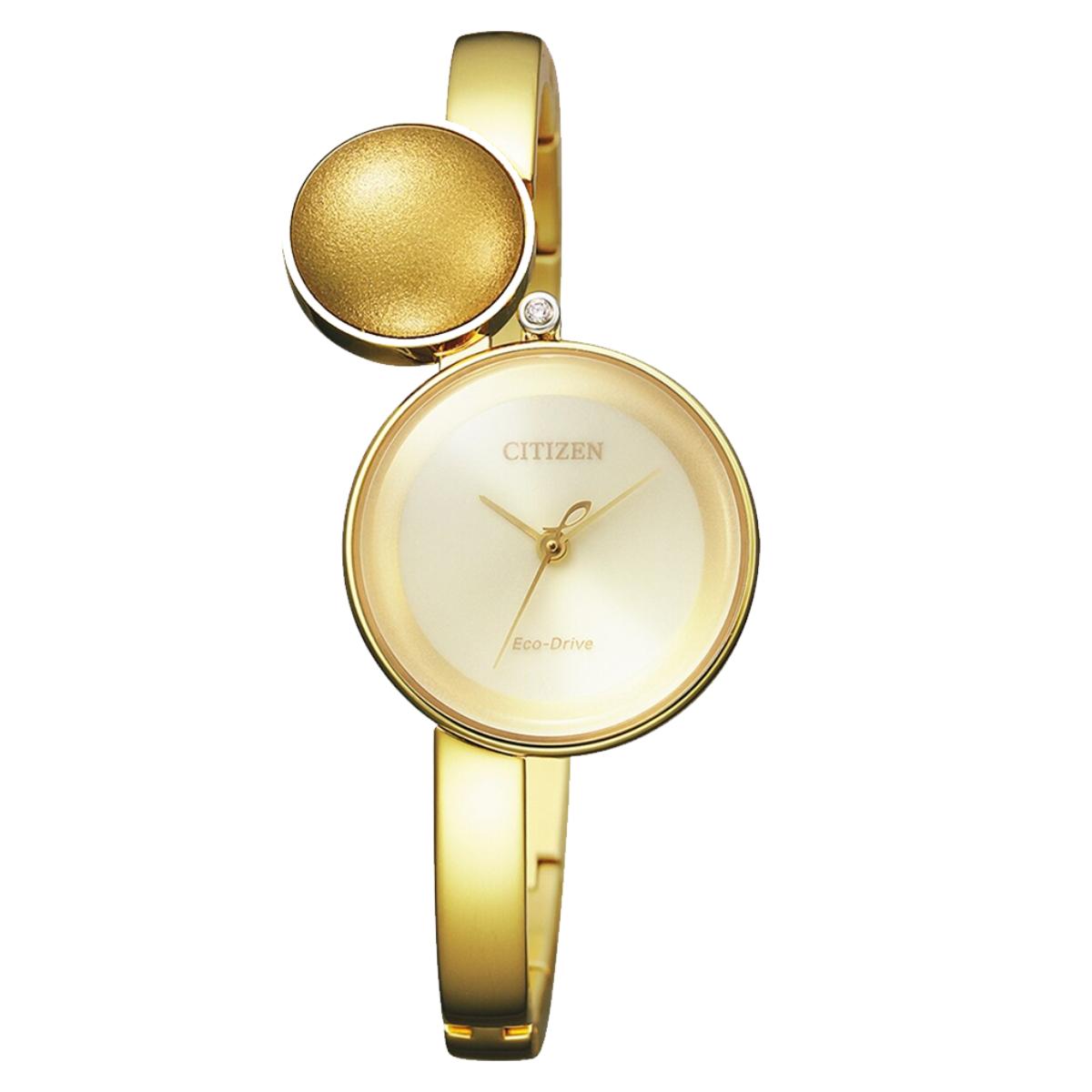 CITIZEN Eco-Drive Champagne Dial Analog Women's Watch EW5492-53P