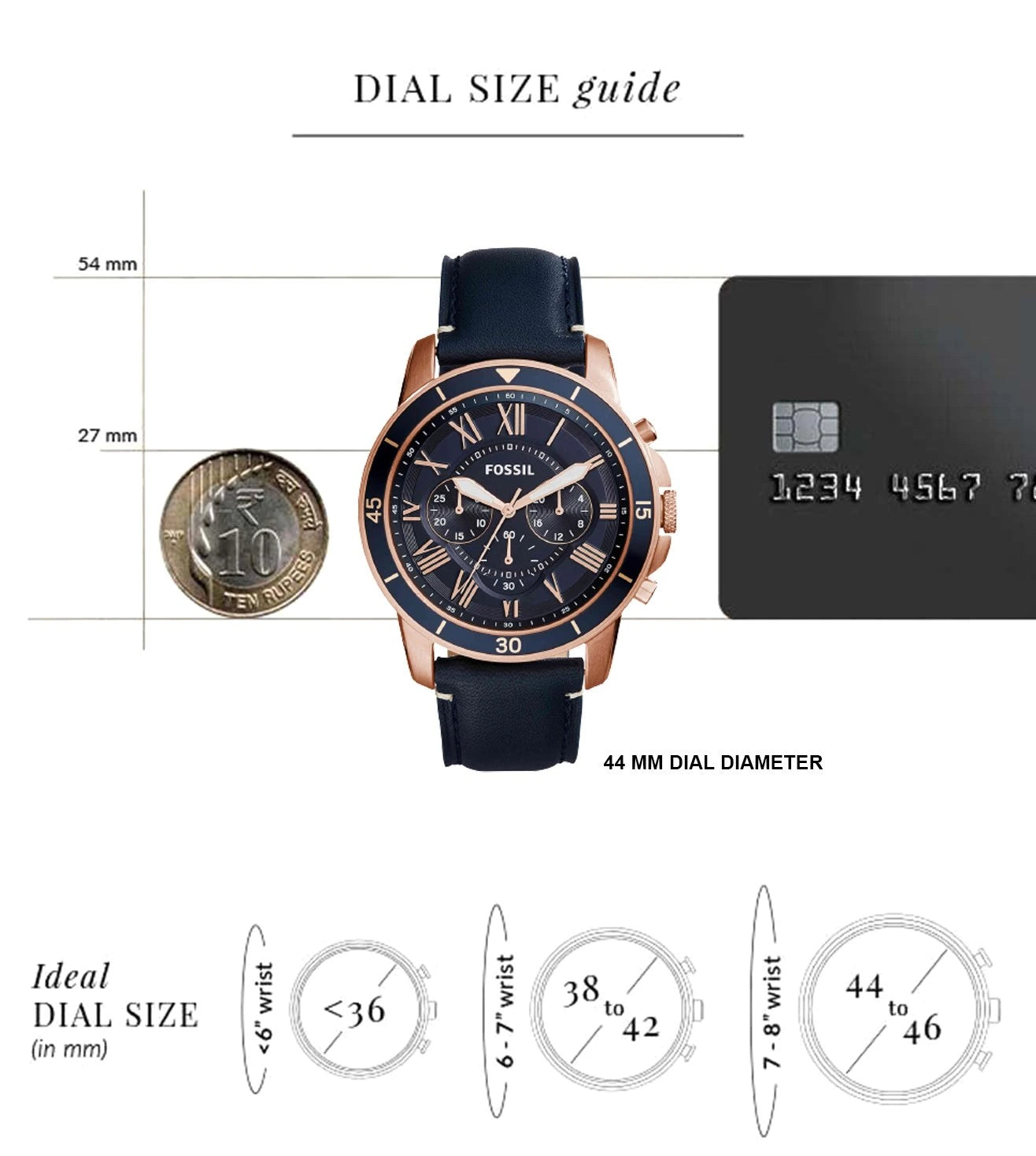 Fossil Grant Sport Chronograph Blue Dial Men's Watch - FS5237