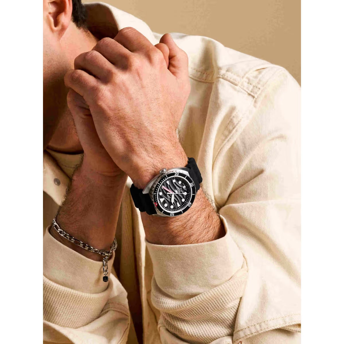 Fossil Breaker Quartz Black Dial With Date Analog Men's Watch FS6062