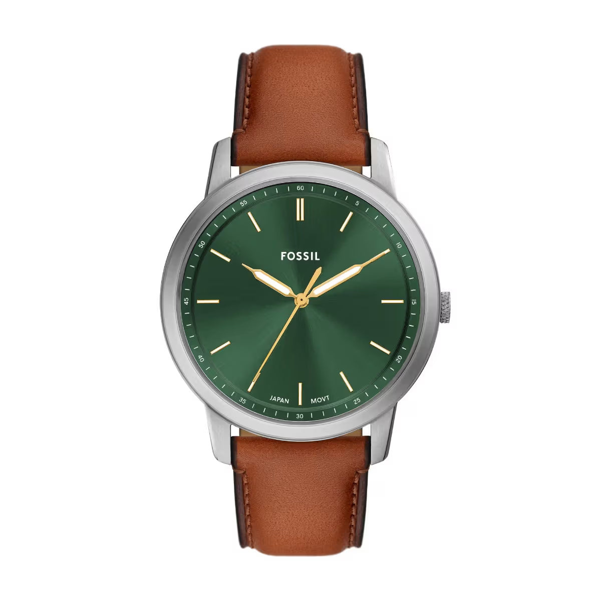 Fossil Minimalist Quartz Green Dial Three-Hand Men's Watch FS6094