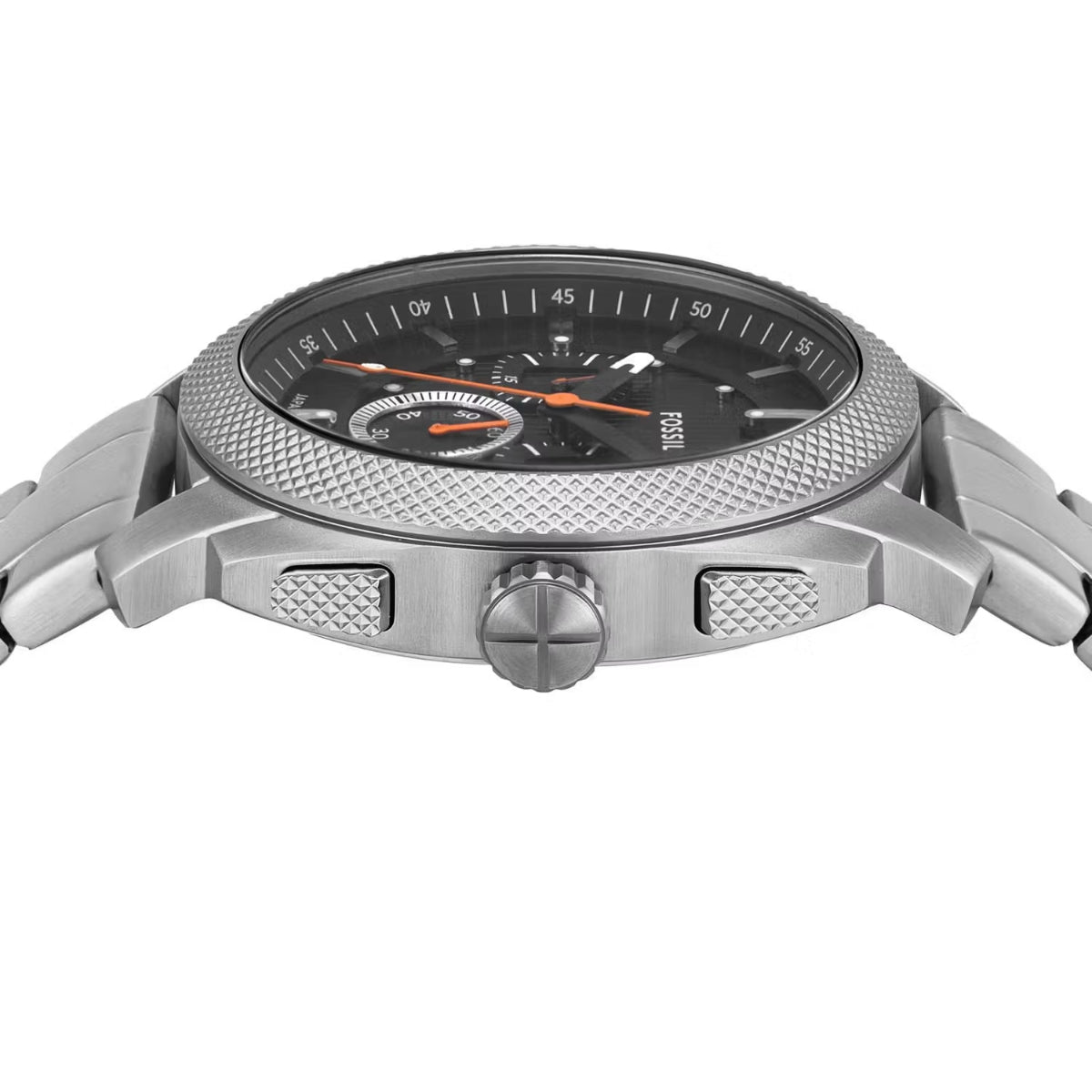 Fossil Machine Quartz Black Dial Chronograph Stainless Steel Men Watch FS6095