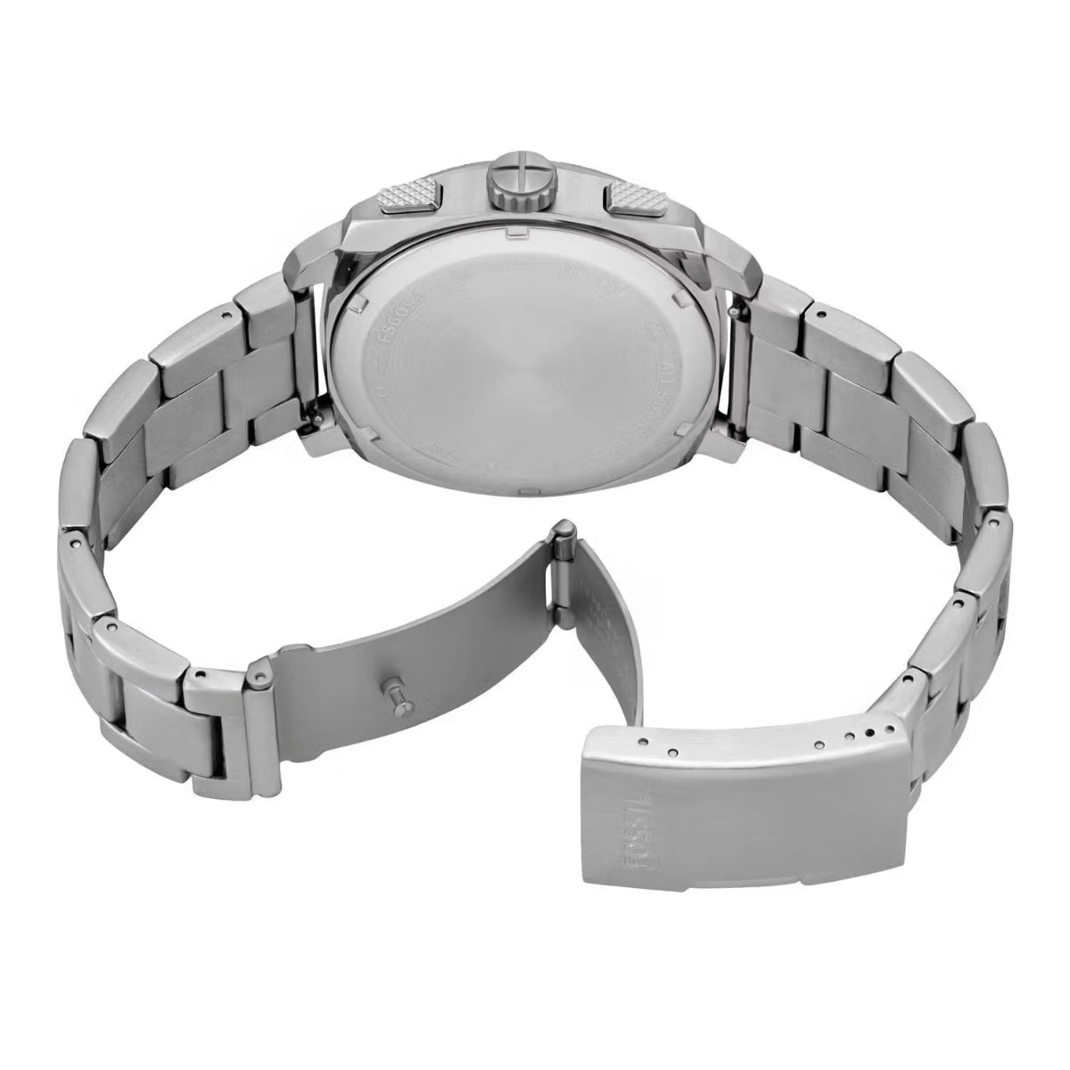 Fossil Machine Quartz Black Dial Chronograph Stainless Steel Men Watch FS6095