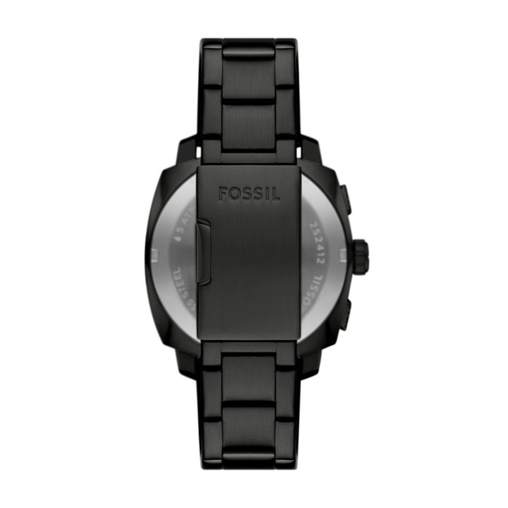 Fossil Machine Quartz Black Dial Chronograph Stainless Steel Men Watch FS6097