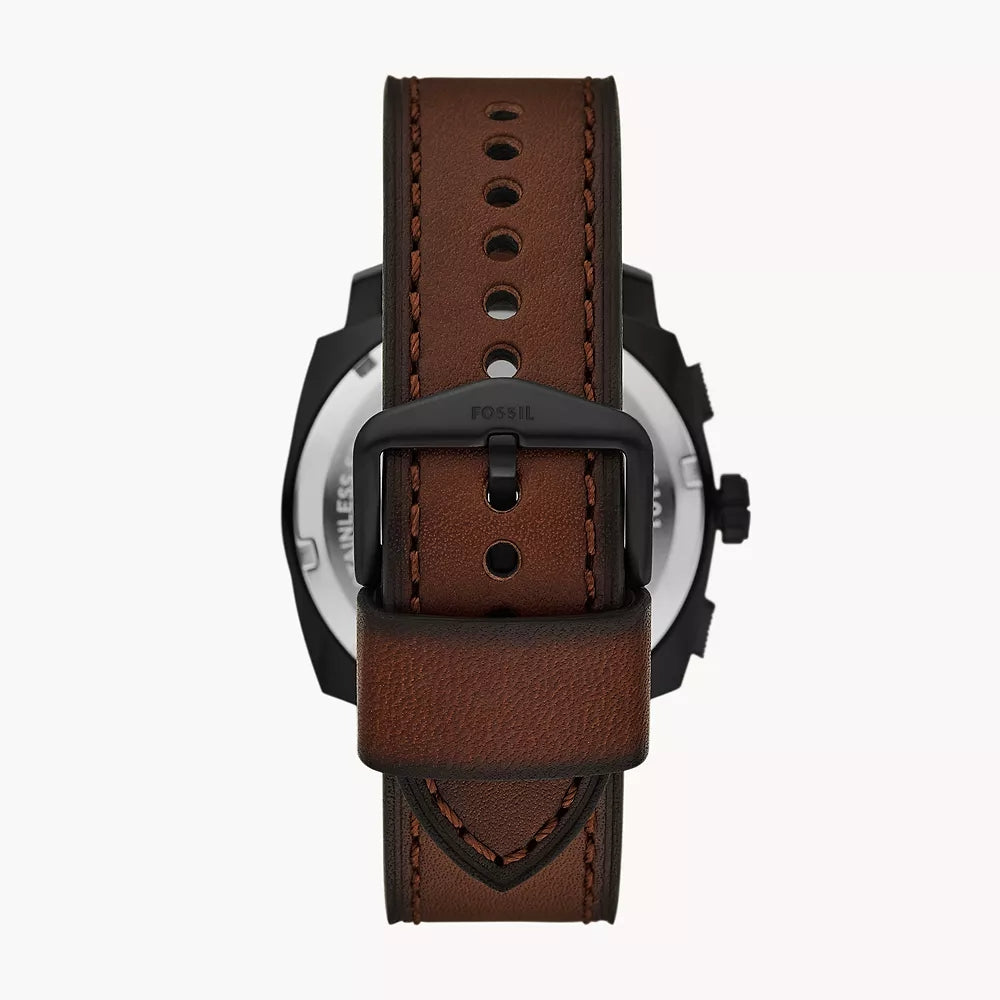 Fossil Machine Quartz Black Dial Analog Chronograph Men Watch FS6101