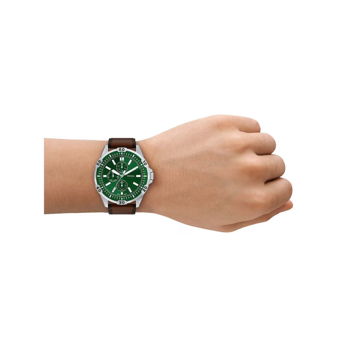 Fossil Garrett Quartz Green Dial Multi-Function Watch For Men FS6147