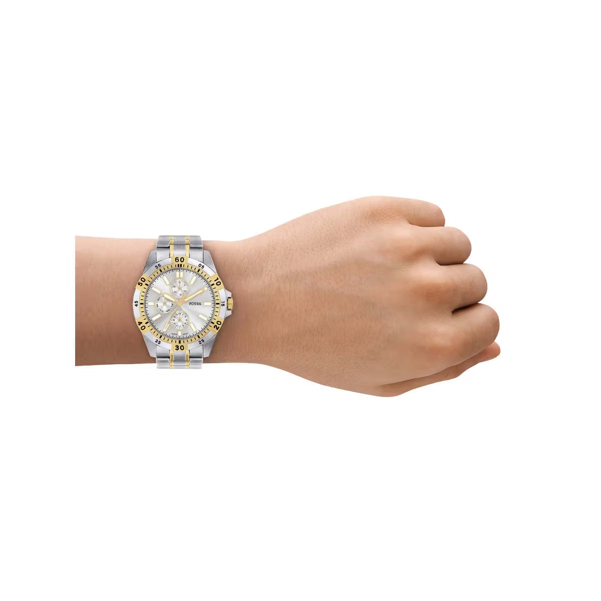 Fossil Garrett Quartz Silver Dial Multi-Function Watch For Men FS6148