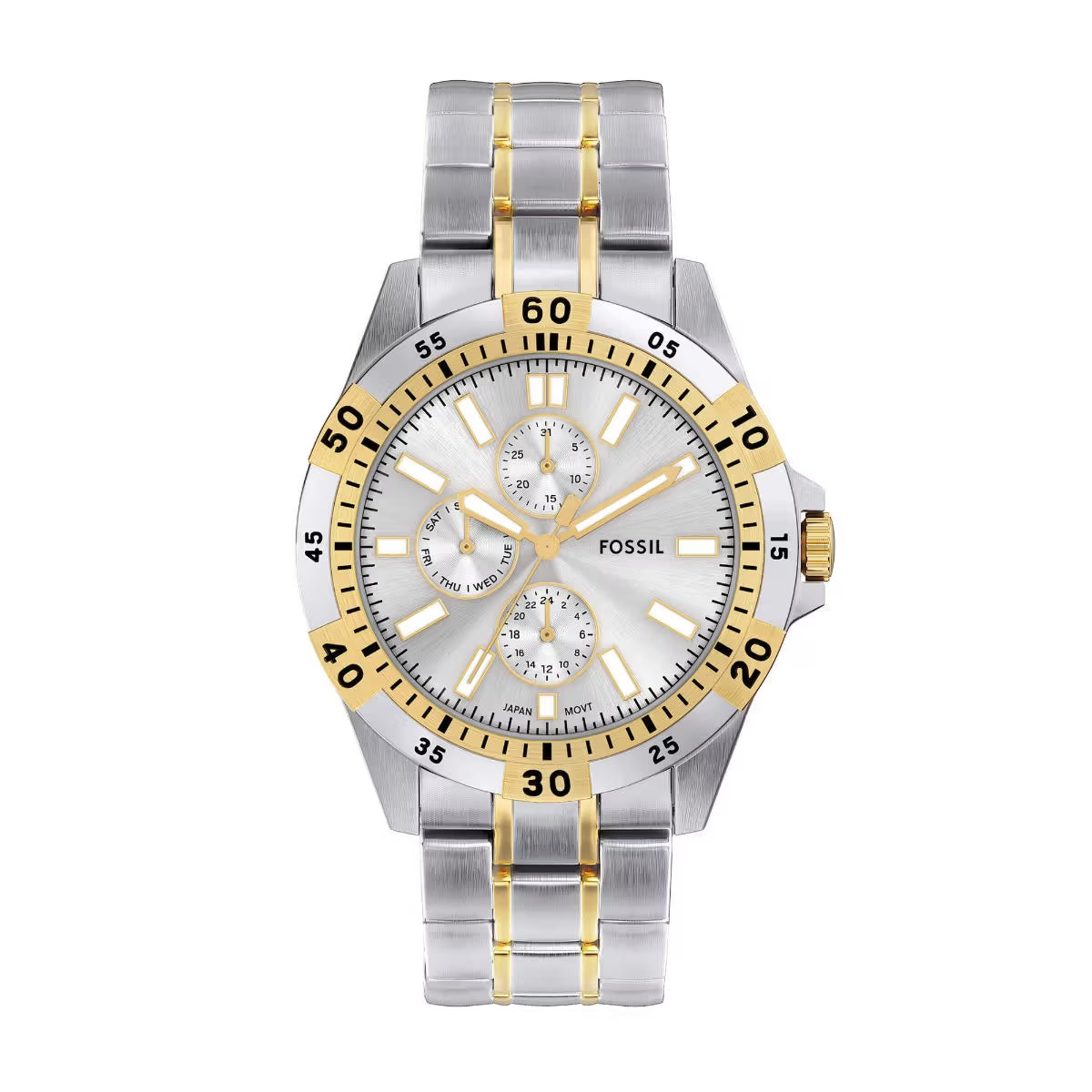 Fossil Garrett Quartz Silver Dial Multi-Function Watch For Men FS6148
