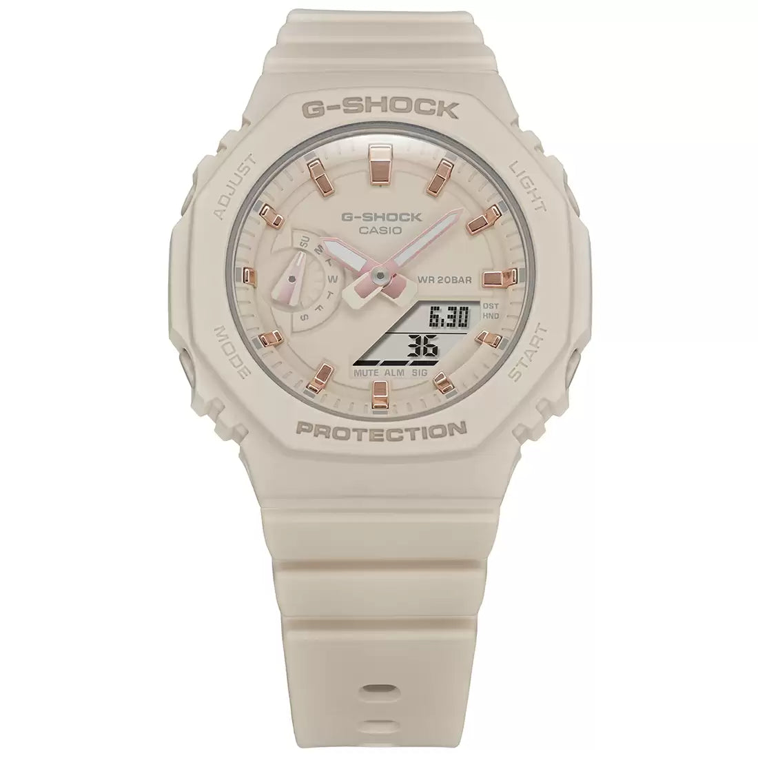 Casio G1109 G-SHOCK GMA-S2100-4ADR Beige Carbon Core Guard Women's Watch