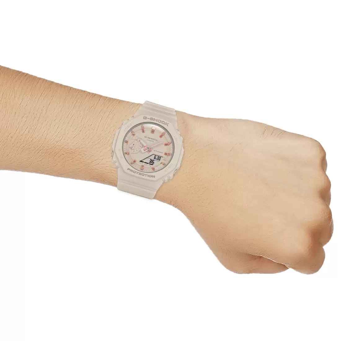 Casio G1109 G-SHOCK GMA-S2100-4ADR Beige Carbon Core Guard Women's Watch