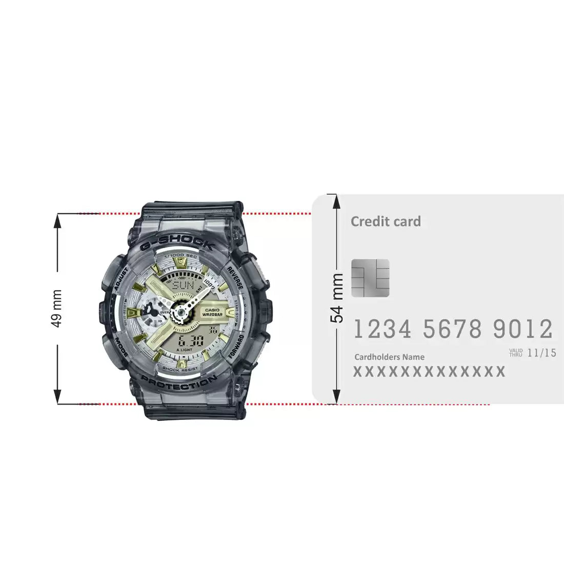 Casio G-SHOCK GMA-S110GS-8ADR - G1224 Grey Analog-Digital - Women's Watch
