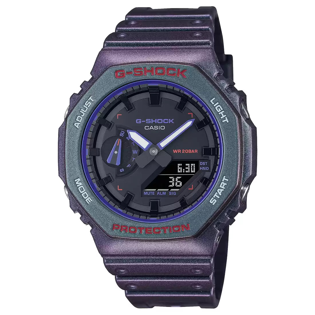 G1496 CASIO G Shock GA 2100AH 6ADR Blue Dial Watch Men Sai Creations Watches