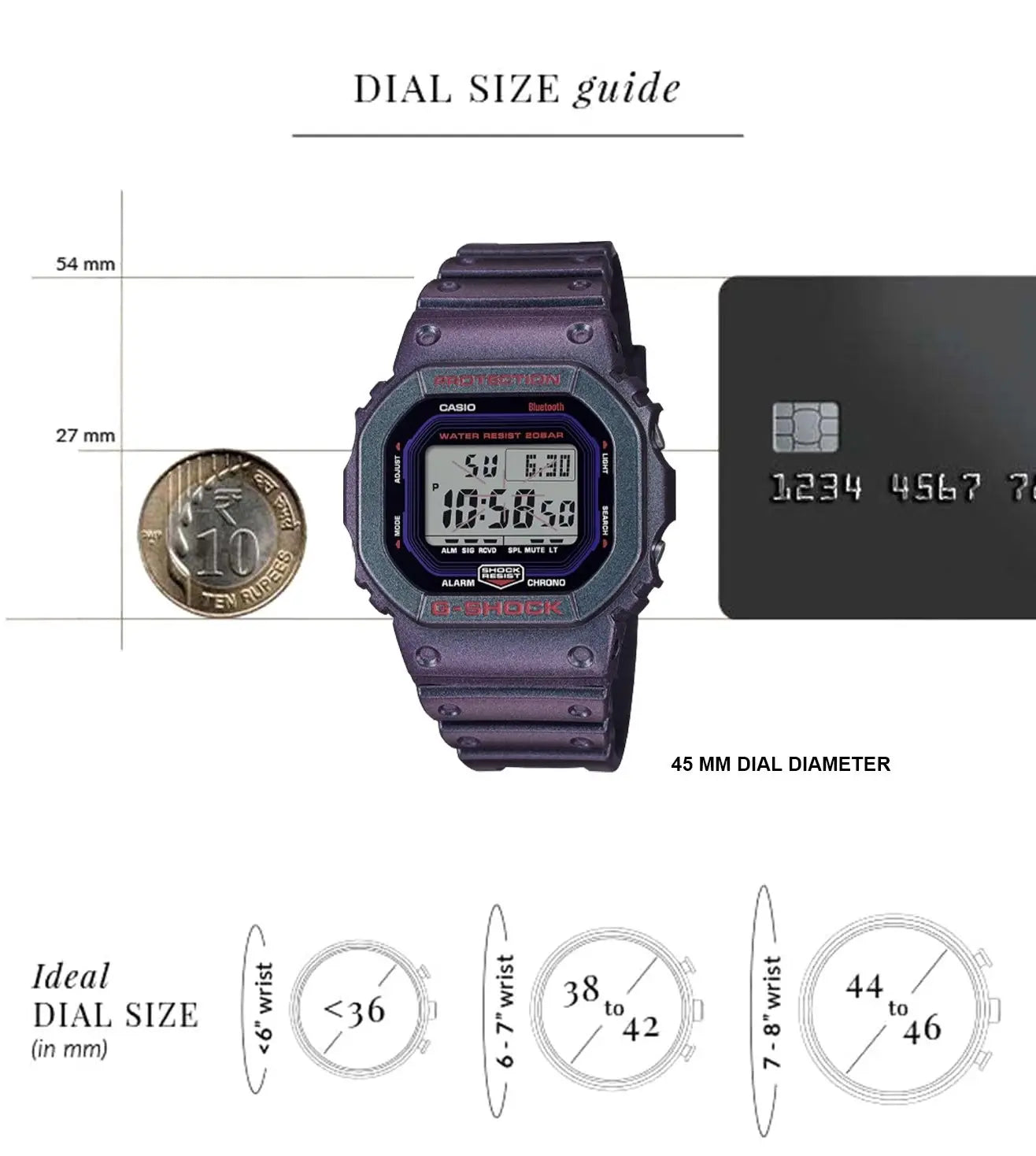 G1497 CASIO | G-Shock DW-B5600AH-6DR Digital Watch (Men)