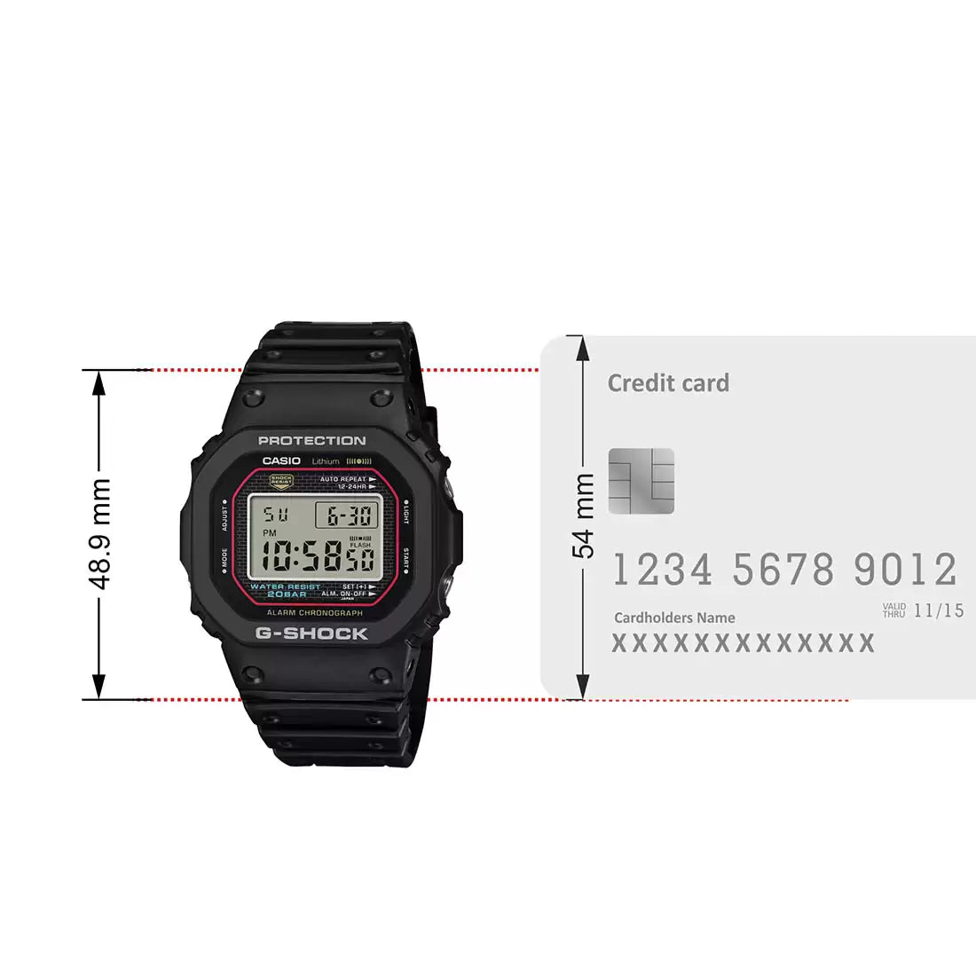 Casio G1660 G-SHOCK DW-5000R-1ADR Digital Unisex Watch
