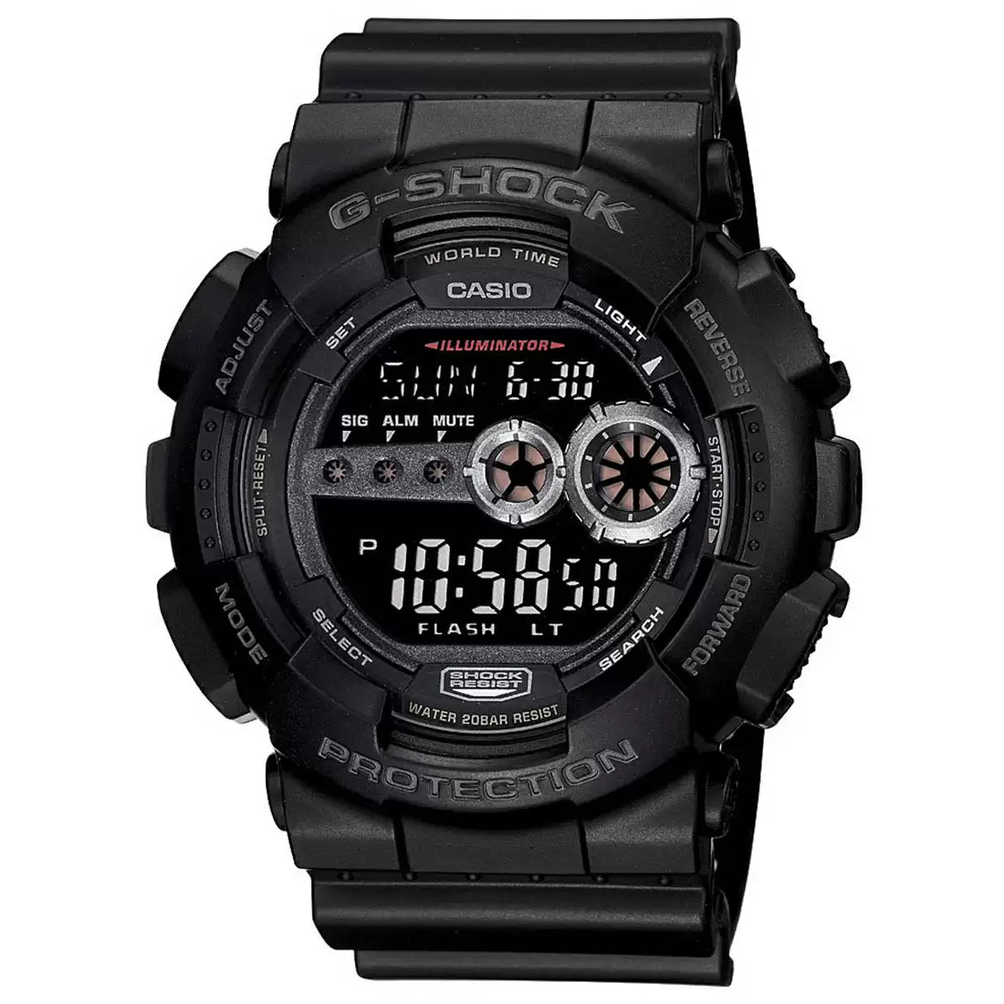 Casio G310 G-SHOCK GD-100-1BDR Black Digital Men's Watch