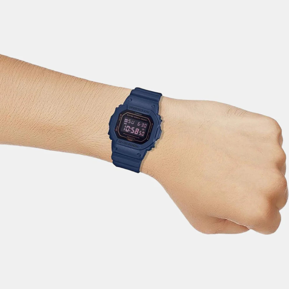 CASIO G964 G-SHOCK DW-5600BBM-2DR Blue Digital Watch (Unisex)