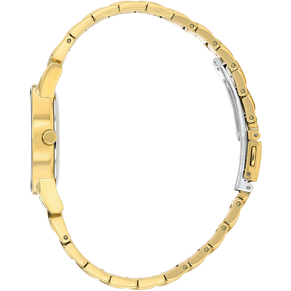 Citizen Ladies Eco-Drive Black Dial Stainless Steel Band Watch - GA1052-55E